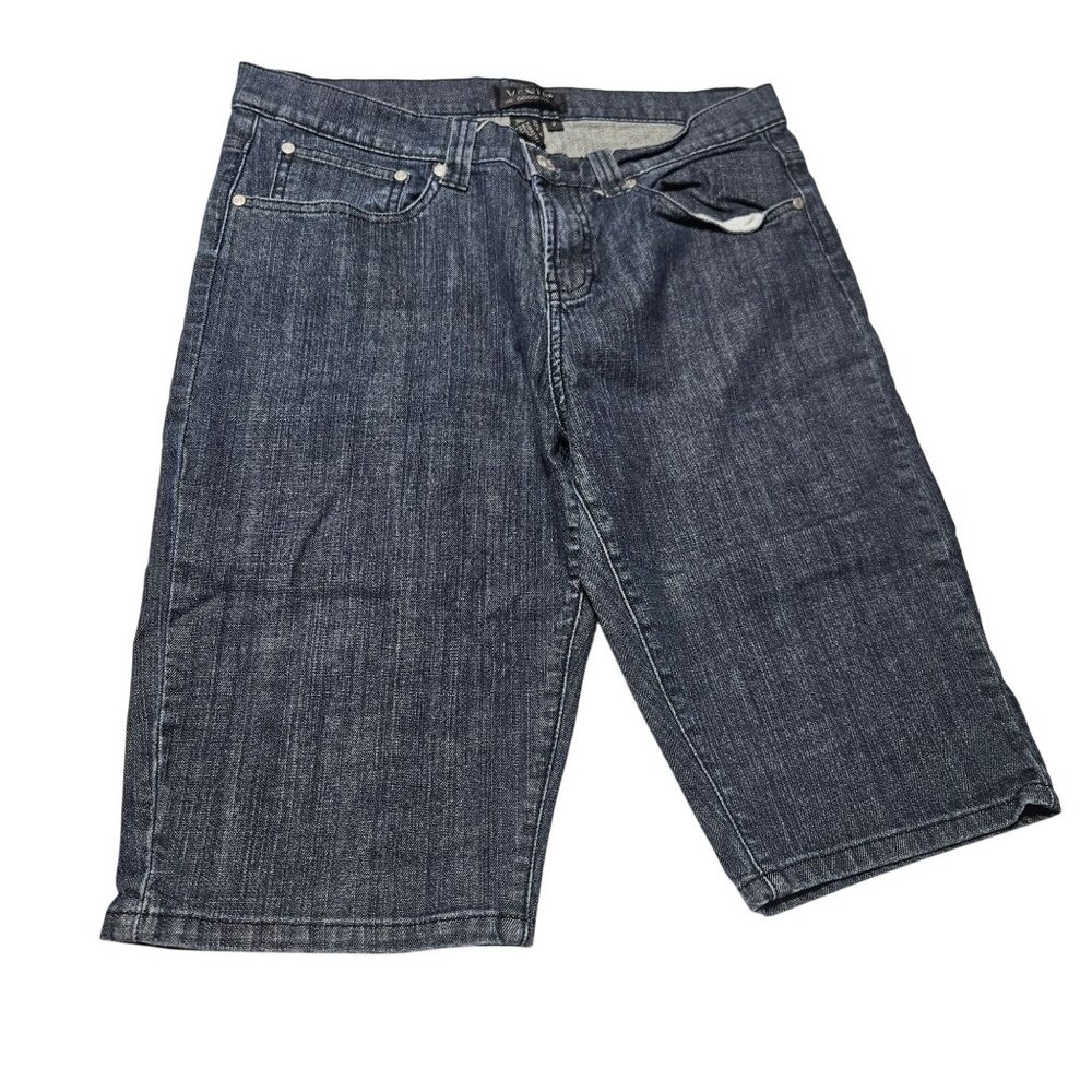 Venus Goddess Fit Jean Shorts Womens Size 12 Bermuda Medium Wash Denim